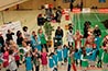 Solch bunte Fans hat die Badminton-Abteilung wohl nur selten da.
