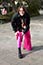 Der GO mit sexy Beinkleid in apartem Pink